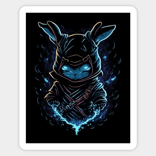 Cute Magical Rabbit Ninja Sticker